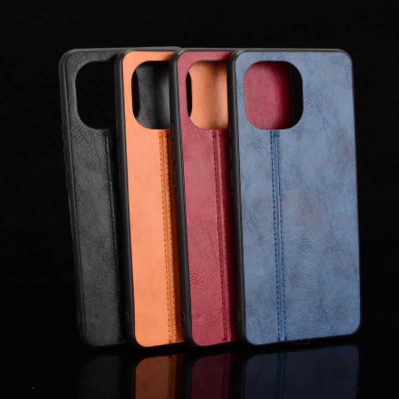 Coque Xiaomi Mi 11 Effet Cuir Couture