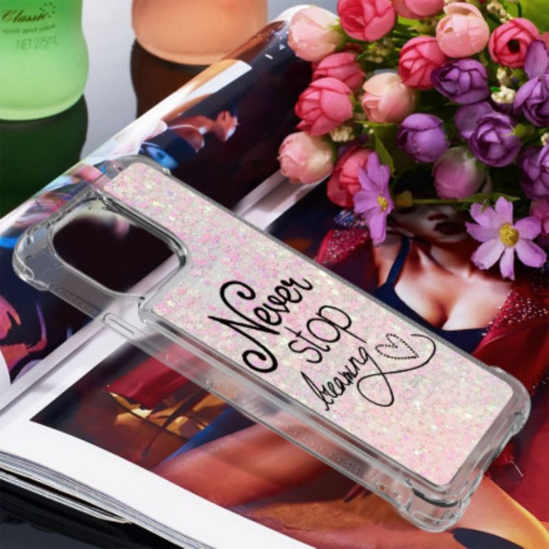Coque Xiaomi Mi 11 Never Stop Dreaming Paillettes