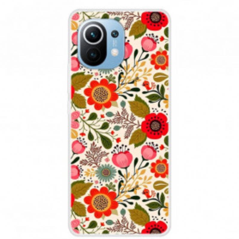 Coque Xiaomi Mi 11 Tapisserie Fleurie
