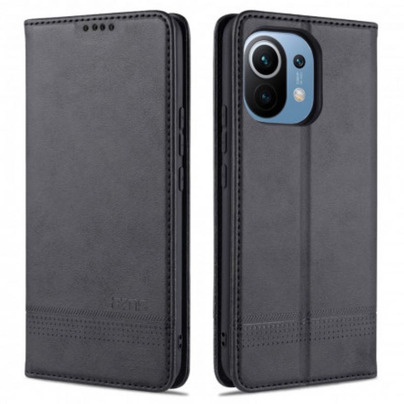 Flip Cover Xiaomi Mi 11 Style Cuir AZNS
