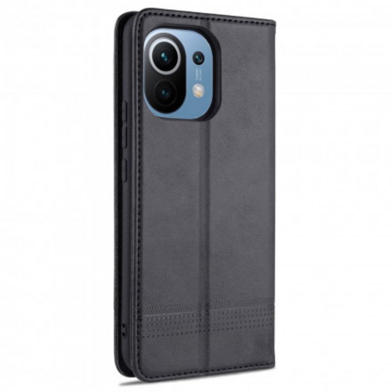 Flip Cover Xiaomi Mi 11 Style Cuir AZNS