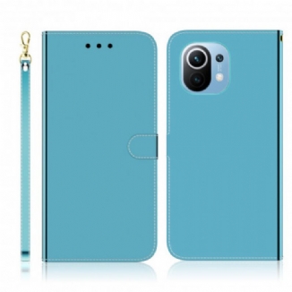 Housse Xiaomi Mi 11 Simili Cuir Couverture Miroir