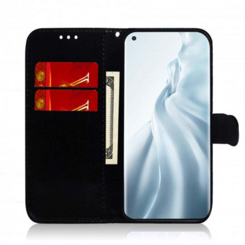 Housse Xiaomi Mi 11 Simili Cuir Couverture Miroir