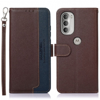 Housse Moto G51 5G Style Litchi RFID KHAZNEH