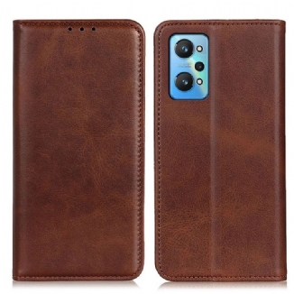 Flip Cover Realme GT Neo 3T / Neo 2 Cuir Fendu Élégance