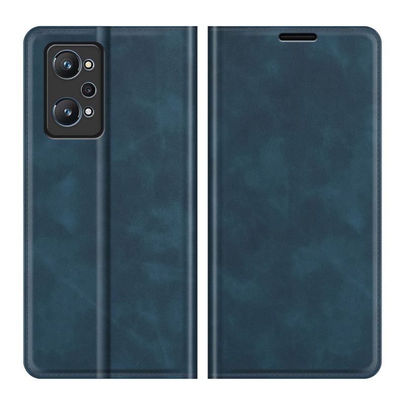 Flip Cover Realme GT Neo 3T / Neo 2 Effet Cuir Douceur Soie