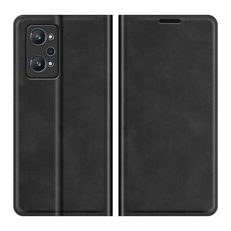Flip Cover Realme GT Neo 3T / Neo 2 Effet Cuir Douceur Soie