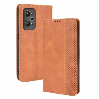 Flip Cover Realme GT Neo 3T / Neo 2 Effet Cuir Vintage Stylisé
