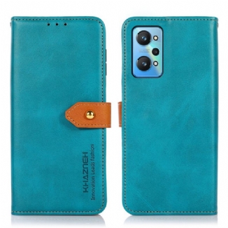 Housse Realme GT Neo 3T / Neo 2 Bicolore Fermoir Doré KHAZNEH