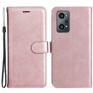 Housse Realme GT Neo 3T / Neo 2 Effet Cuir à Lanière