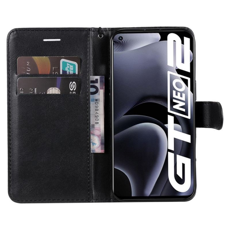 Housse Realme GT Neo 3T / Neo 2 Effet Cuir à Lanière