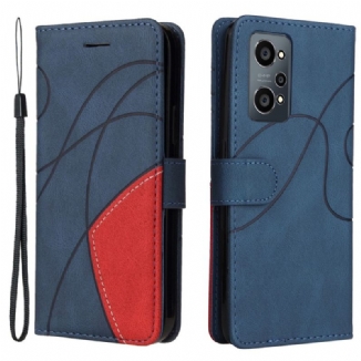Housse Realme GT Neo 3T / Neo 2 Simili Cuir Bicolore Signature