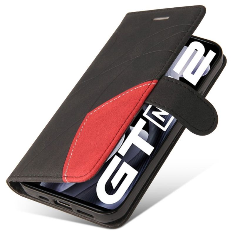 Housse Realme GT Neo 3T / Neo 2 Simili Cuir Bicolore Signature