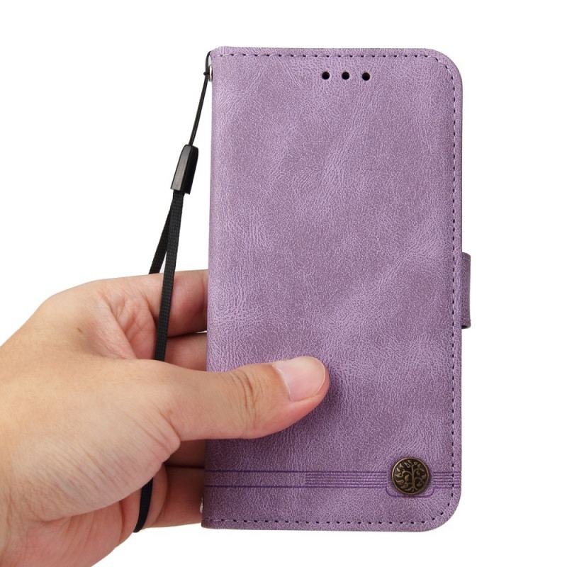 Housse Realme GT Neo 3T / Neo 2 Simili Cuir Rivet et Lanière