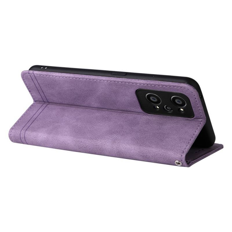 Housse Realme GT Neo 3T / Neo 2 Simili Cuir Rivet et Lanière