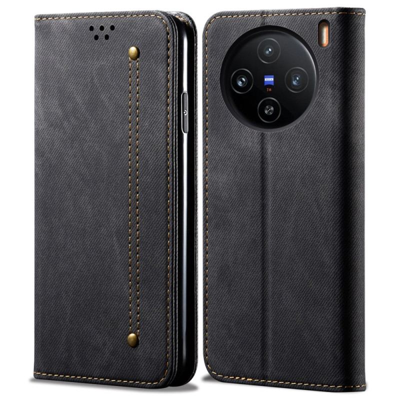Flip Cover Vivo X100 Pro Texture Jeans