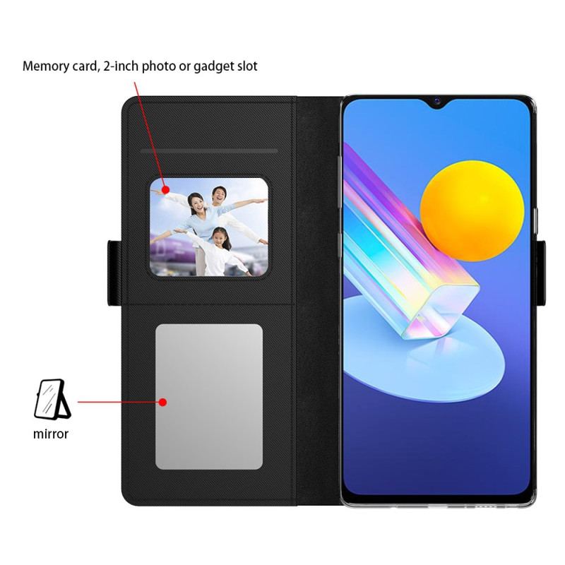 Housse Vivo X100 Pro 5G Miroir et Porte-cartes Amovible