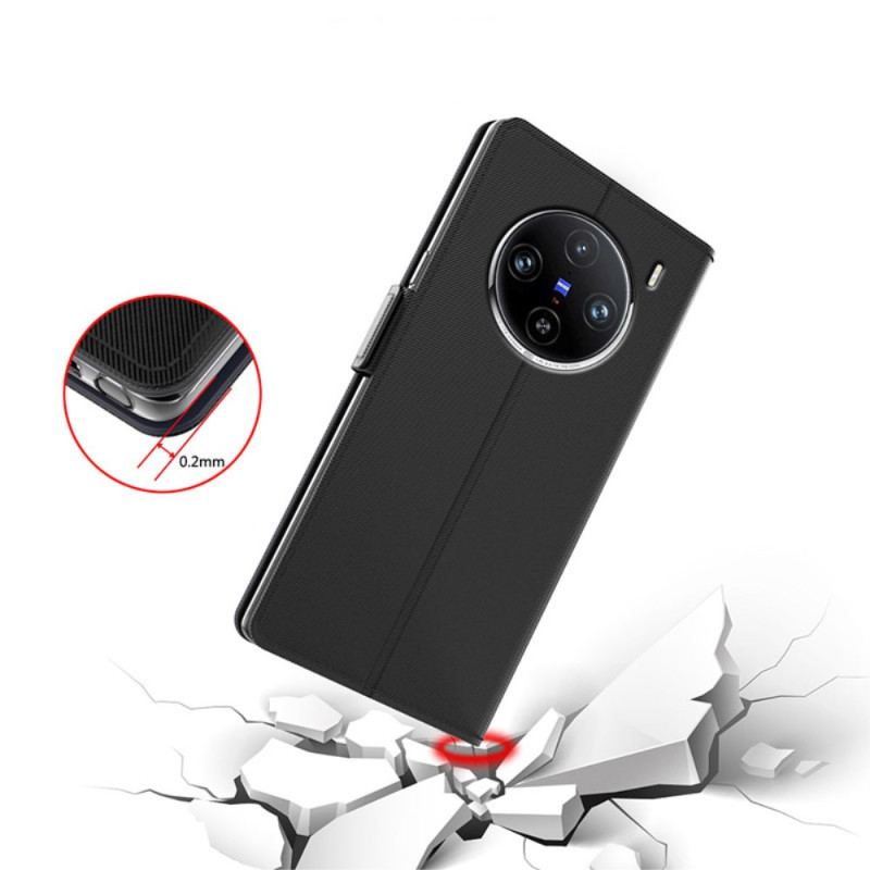 Housse Vivo X100 Pro 5G Miroir et Porte-cartes Amovible