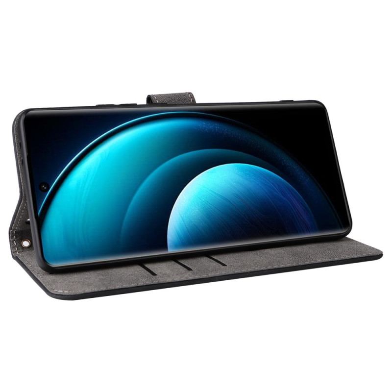 Housse Vivo X100 Pro Effet Daim à Lanière