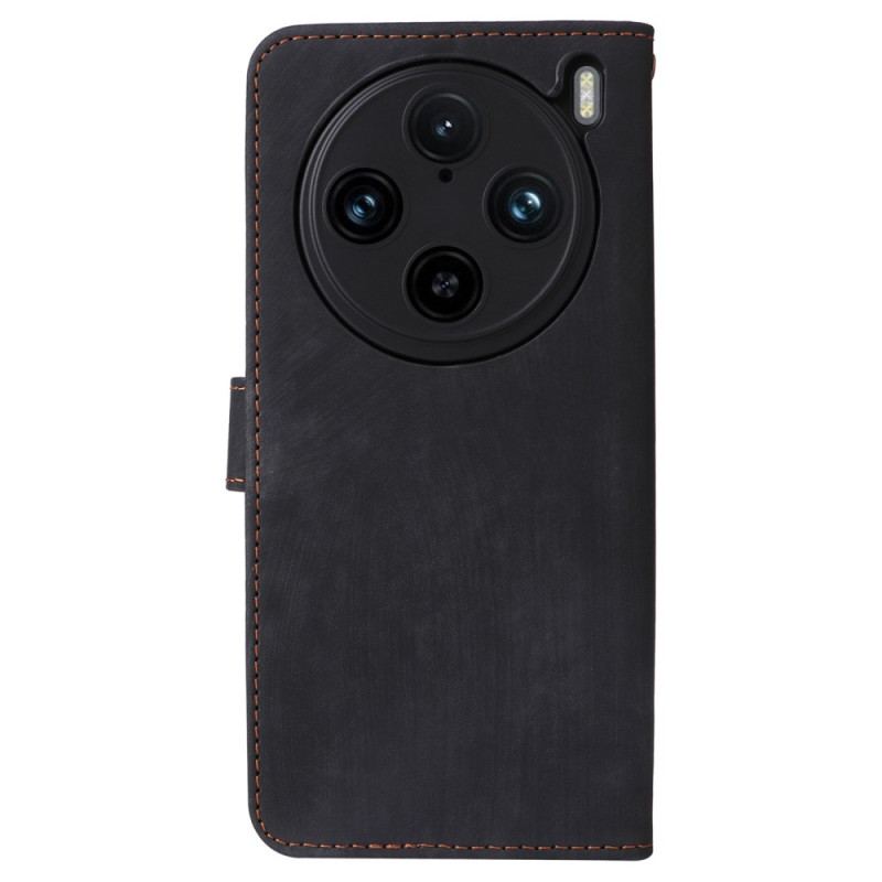 Housse Vivo X100 Pro Effet Daim à Lanière