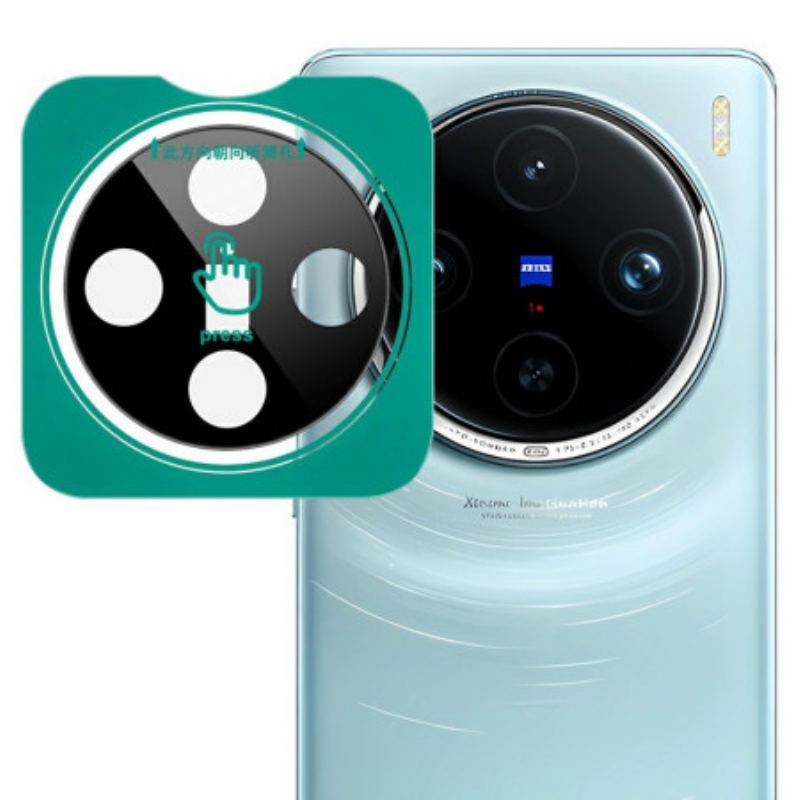 Lentille de Protection en Verre Trempé pour Vivo X100 Pro Cadre d'Auto-Positionnement (Version Noire)