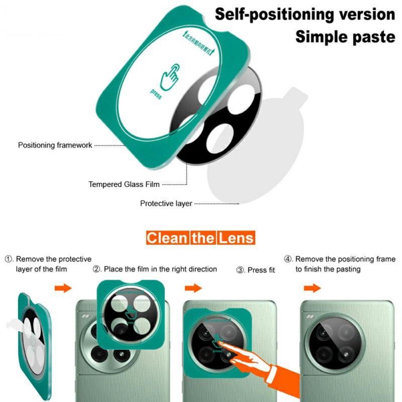 Lentille de Protection en Verre Trempé pour Vivo X100 Pro Cadre d'Auto-Positionnement (Version Noire)