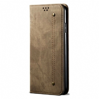 Flip Cover Oppo A16 / A16s Tissu Jeans