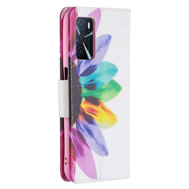 Housse Oppo A16 / A16s Fleur Aquarelle