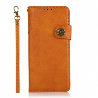 Housse Oppo A16 / A16s Simili Cuir Bouton KHAZNEH