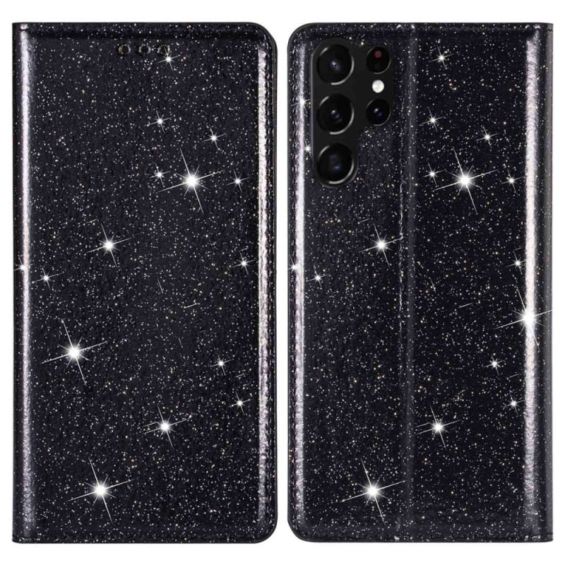 Flip Cover Samsung Galaxy S23 Ultra 5G Style Paillettes