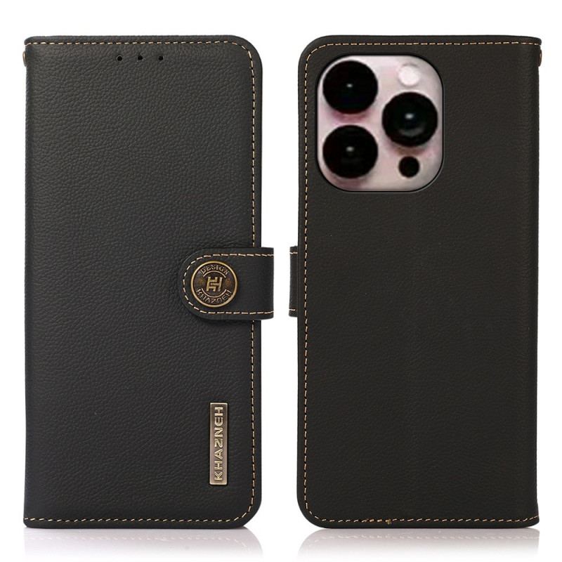 Housse iPhone 14 Pro Max Cuir Véritable KHAZNEH RFID