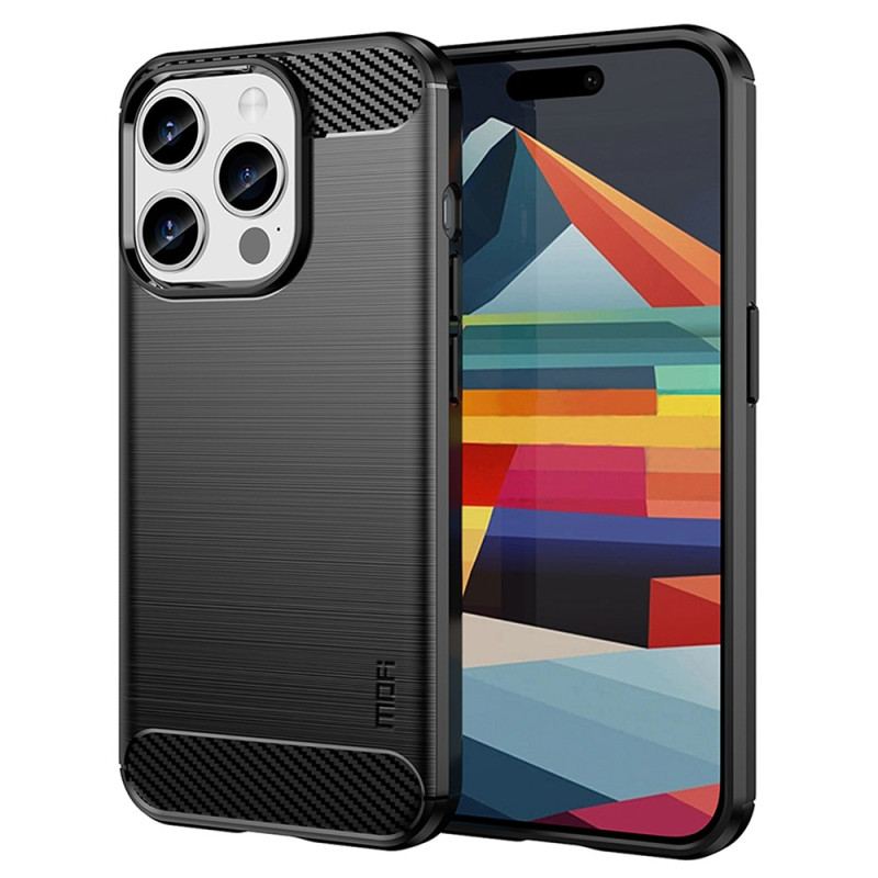 Coque iPhone 15 Pro Fibre Carbone Brossée MOFI