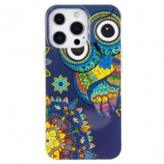 Coque iPhone 15 Pro Fluorescente Hibou