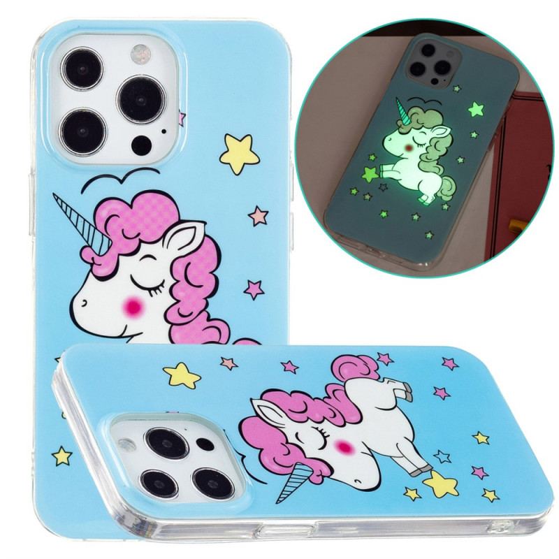 Coque iPhone 15 Pro Fluorescente Licorne