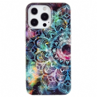 Coque iPhone 15 Pro Fluorescente Mandala