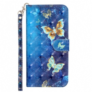 Housse iPhone 15 Pro Papillons 3D à Lanière