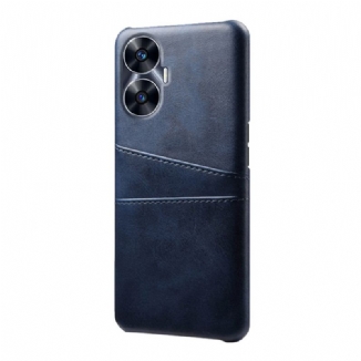 Coque Realme C55 Effet Cuir Double Porte-Cartes