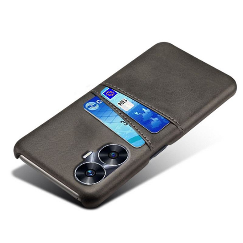 Coque Realme C55 Effet Cuir Double Porte-Cartes