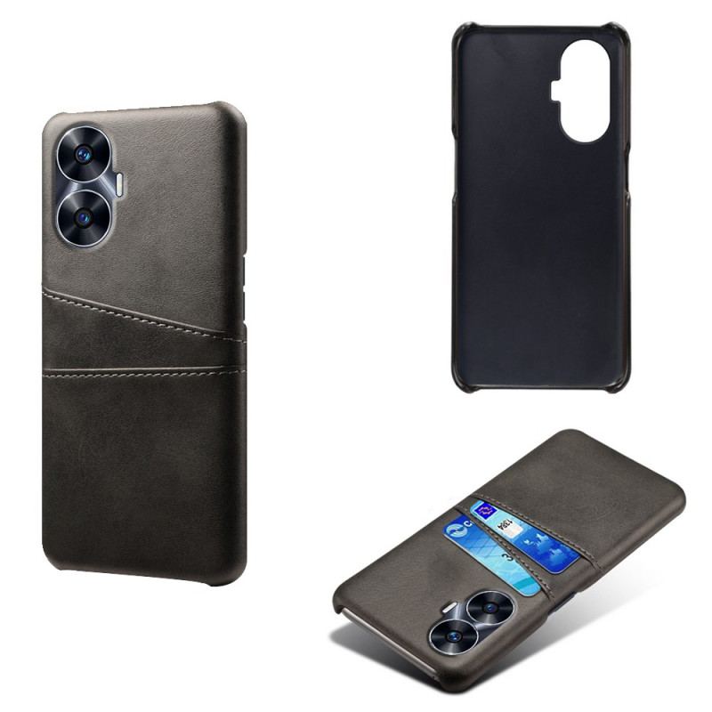 Coque Realme C55 Effet Cuir Double Porte-Cartes