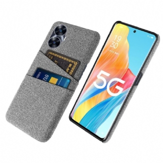 Coque Realme C55 Tissu Double Porte-Cartes