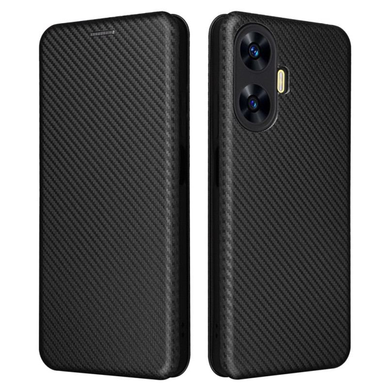Flip Cover Realme C55 Fibre Carbone