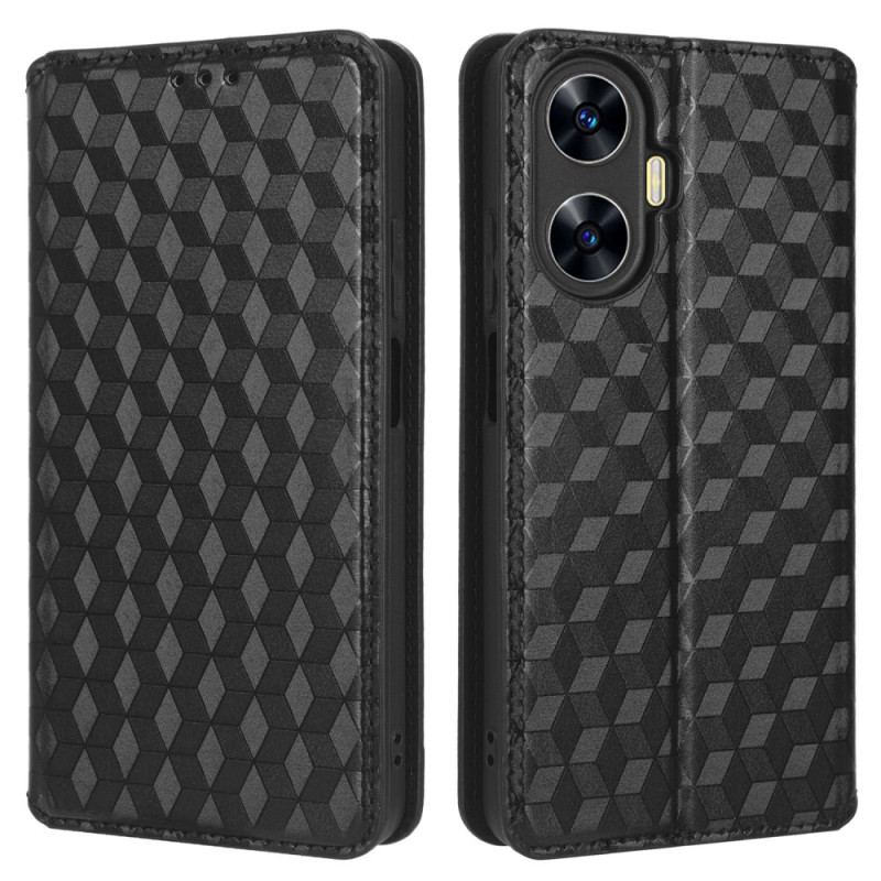 Flip Cover Realme C55 Motif 3D