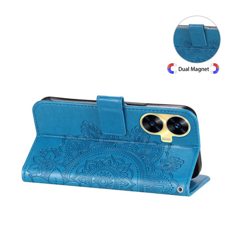 Housse Realme C55 Motif Floral à Lanière