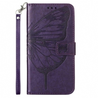 Housse Realme C55 Motif Papillon Floral à Lanière