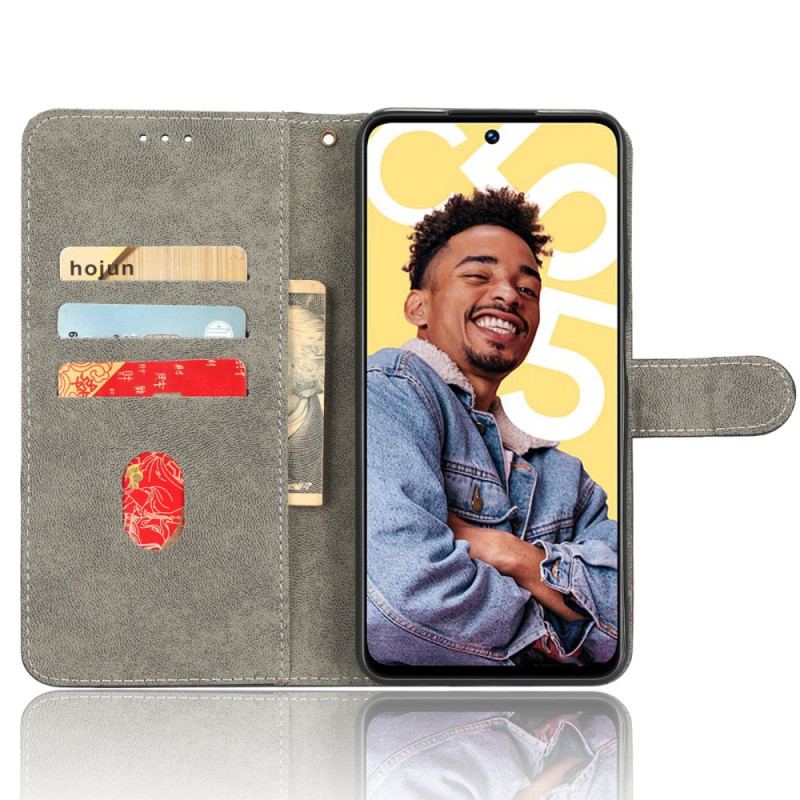 Housse Realme C55 Portefeuille Blocage RFID à Lanière