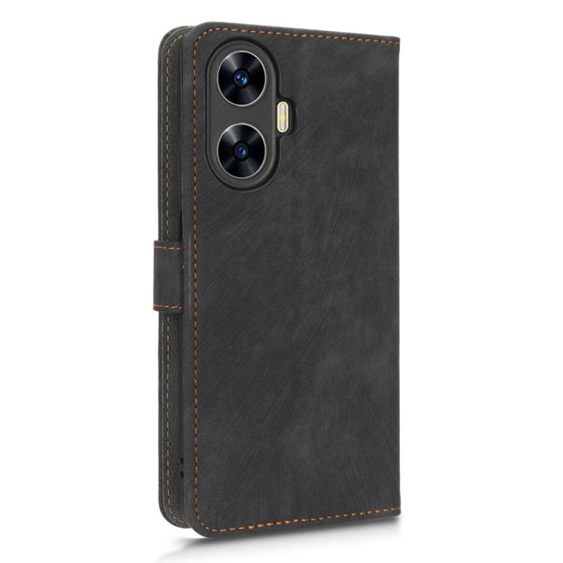 Housse Realme C55 Portefeuille Blocage RFID à Lanière