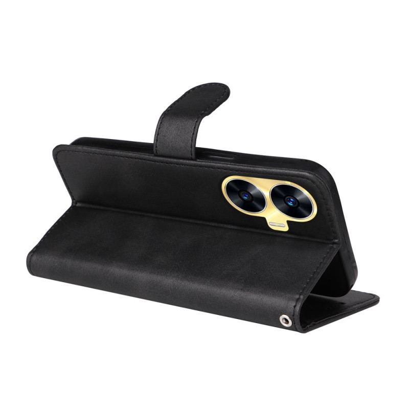 Housse Realme C55 Texture Cuir à Lanière