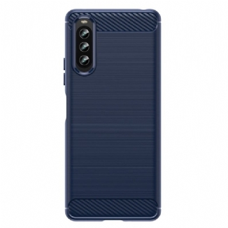 Coque Sony Xperia 10 IV Fibre Carbone Brossée