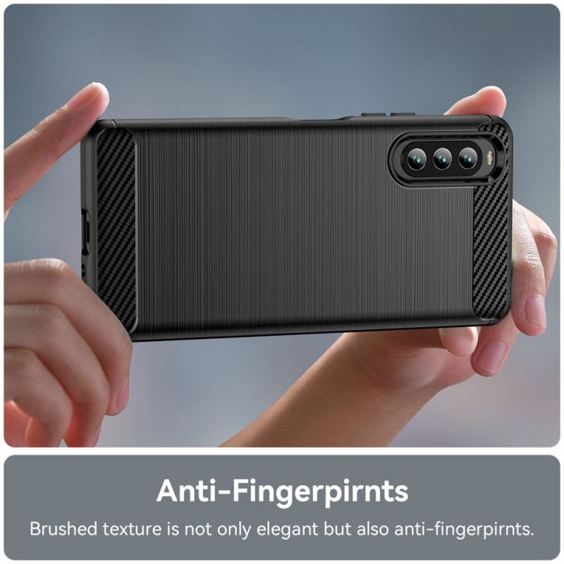 Coque Sony Xperia 10 IV Fibre Carbone Brossée