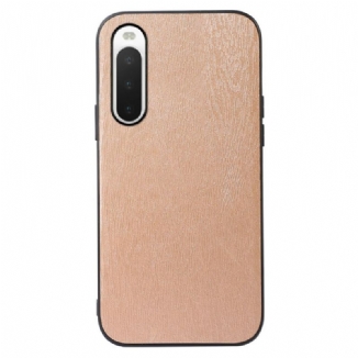 Coque Sony Xperia 10 IV Simili Cuir Texture Bois